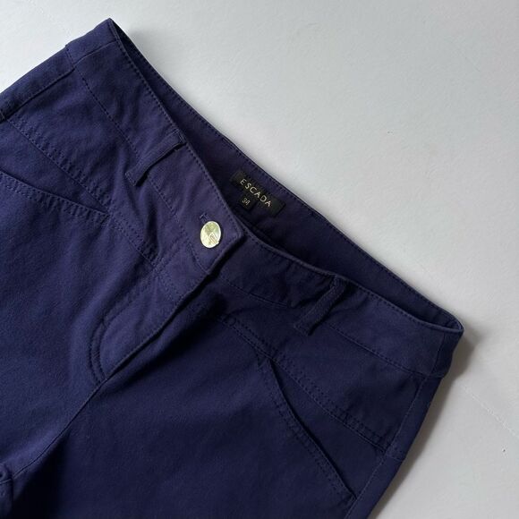 Escada Deep Violet Purple Jeans with Gold Tone Hardware Size 34 EU / 4 US - Picture 6 of 14